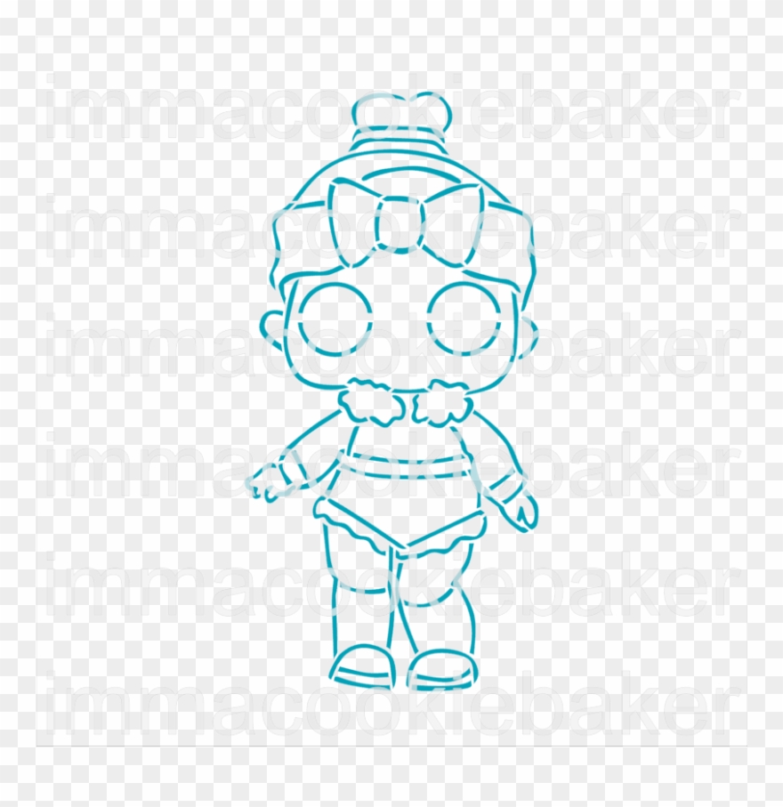 Tpb Doll 1 And Stencil - Illustration Clipart