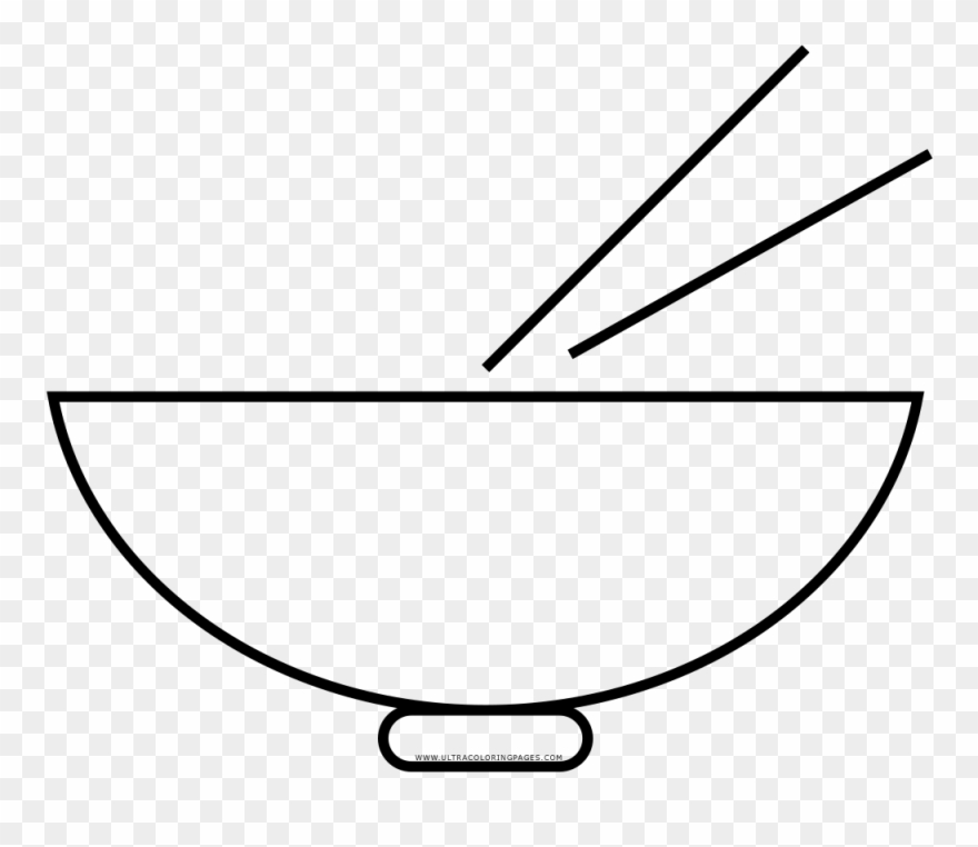 Bowl Coloring Page - Line Art Clipart