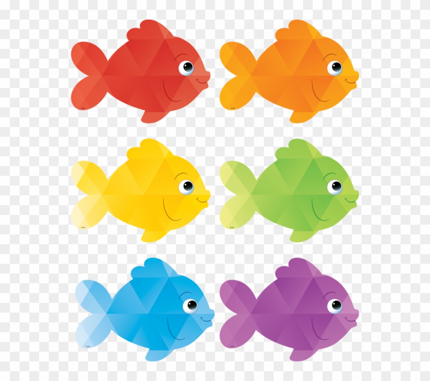 Goldfish Clipart Colorful Fish - Colored Fish To Cut Out - Png Download