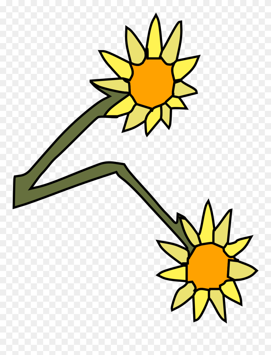 Two Wilting Flowers Clip Art - Png Download