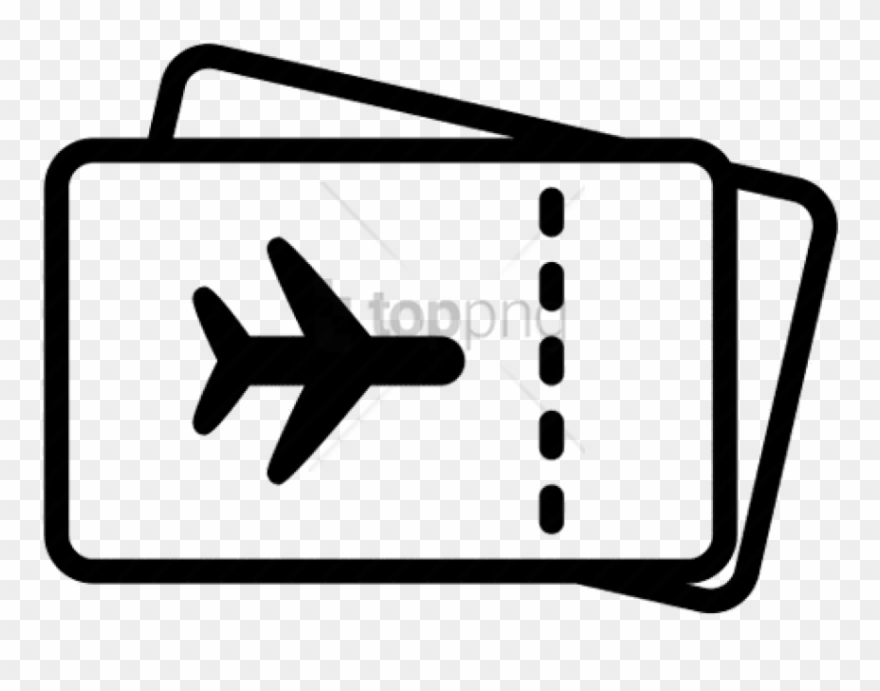 Download Airplane Images Background - Boarding Pass Clipart