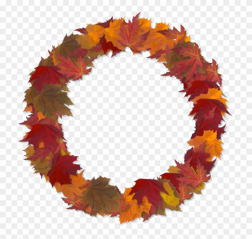 Frame Autumn Leaves 01 Autumn Leaves, Scrap, Clip Art, - Leaf Circle Border Gif - Png Download