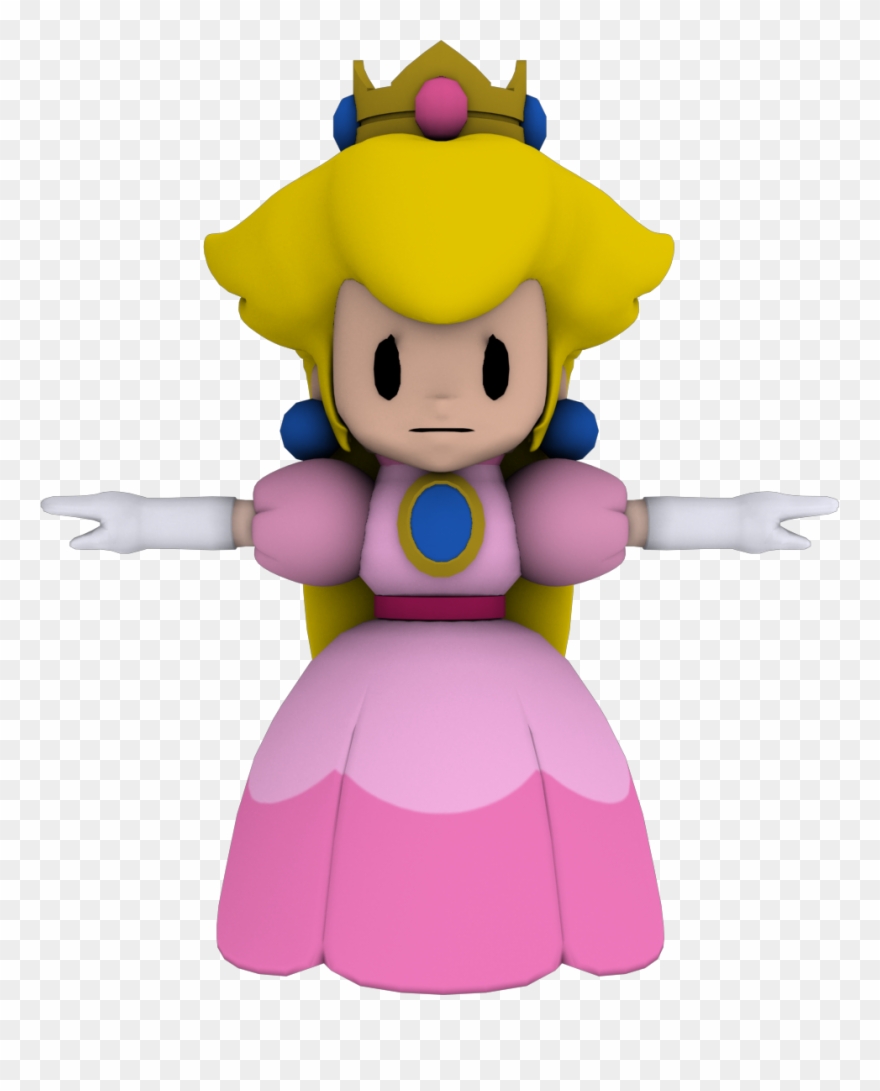 Princess Peach Clipart Sad - Paper Princess Peach Model - Png Download