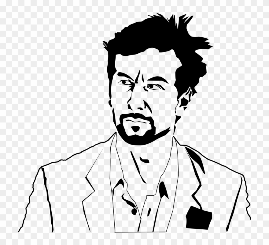 Computer Icons Black And White Facial Hair Thumbnail - กราฟฟิก รูป คน Clipart