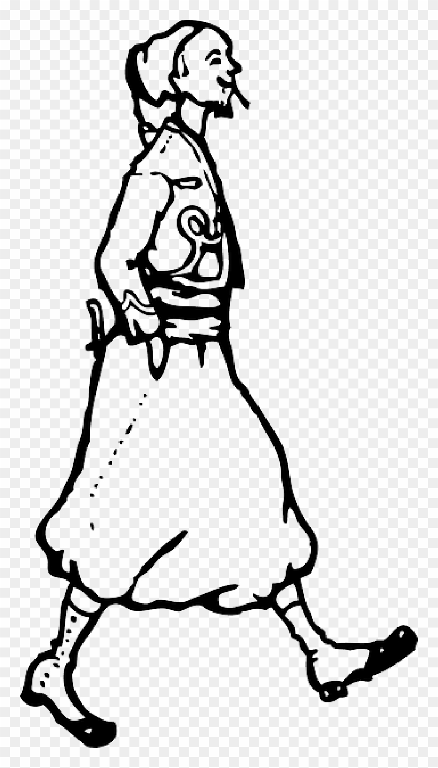 Person Outline Old Outline People Lady Woman Person - Outline Of Walking Clipart