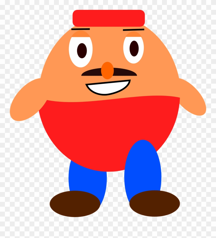 Fat Man Free Cute Platformer Game Character - Platformer Game Character Png Clipart