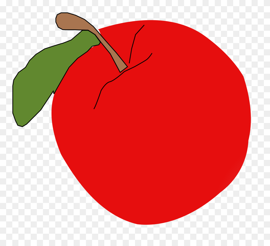 Free Vector Red Apple Clip Art - Jabłko Clipart - Png Download
