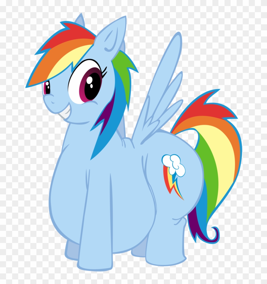 Fat, Obese, Rainbow Dash, Safe, Secretgoombaman12345, - Obesity Clipart Transparent Background - Png Download