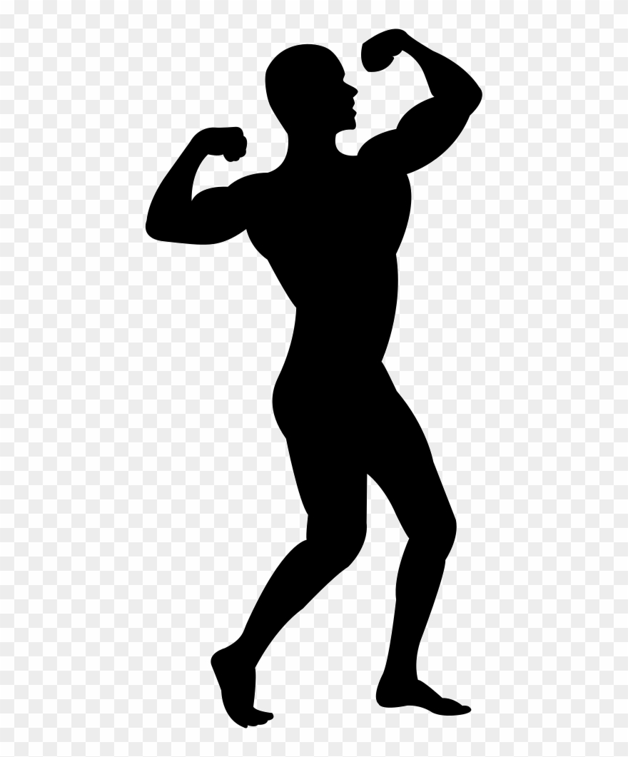 Image Freeuse Library Man Silhouette Clip Art At Getdrawings - Muscle Man Silhouette Png Transparent Png