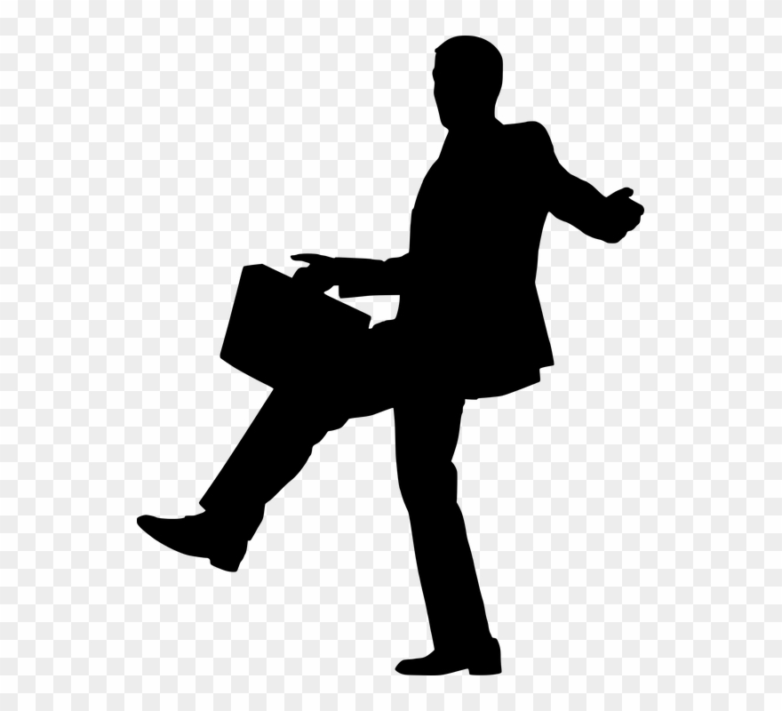 Man,suit,business - Happy Silhouette Png Clipart