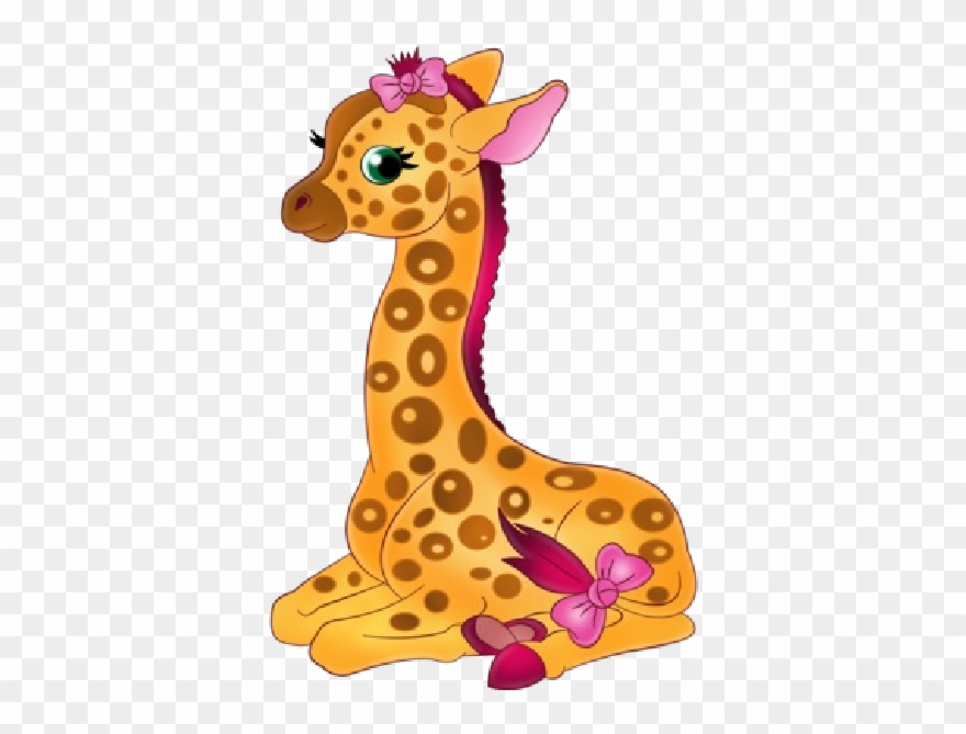 Girl Giraffe Clip Art Pinterest And Babies - Cute Baby Cartoon Giraffe - Png Download