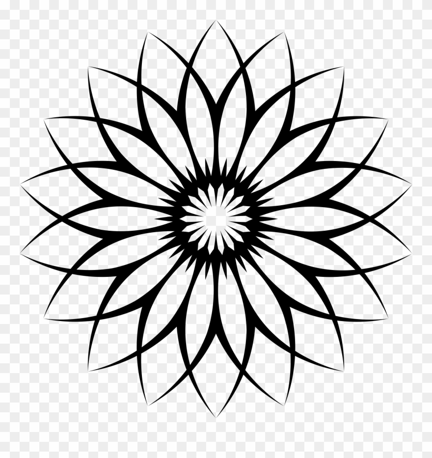 Black And White Library Line Art Big Image - Optical Illusions Blue Green Yellow Red Clipart