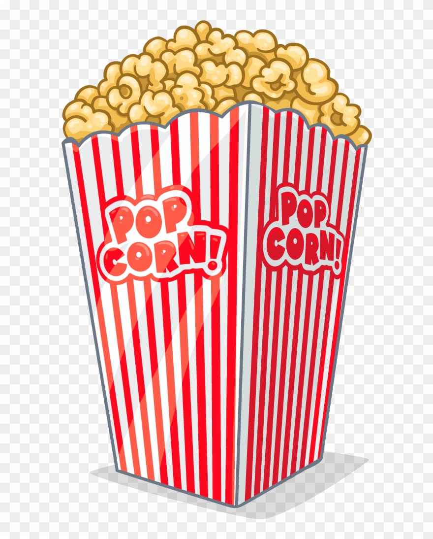 Clipart Tv And Popcorn - Transparent Background Popcorn Clip Art - Png Download
