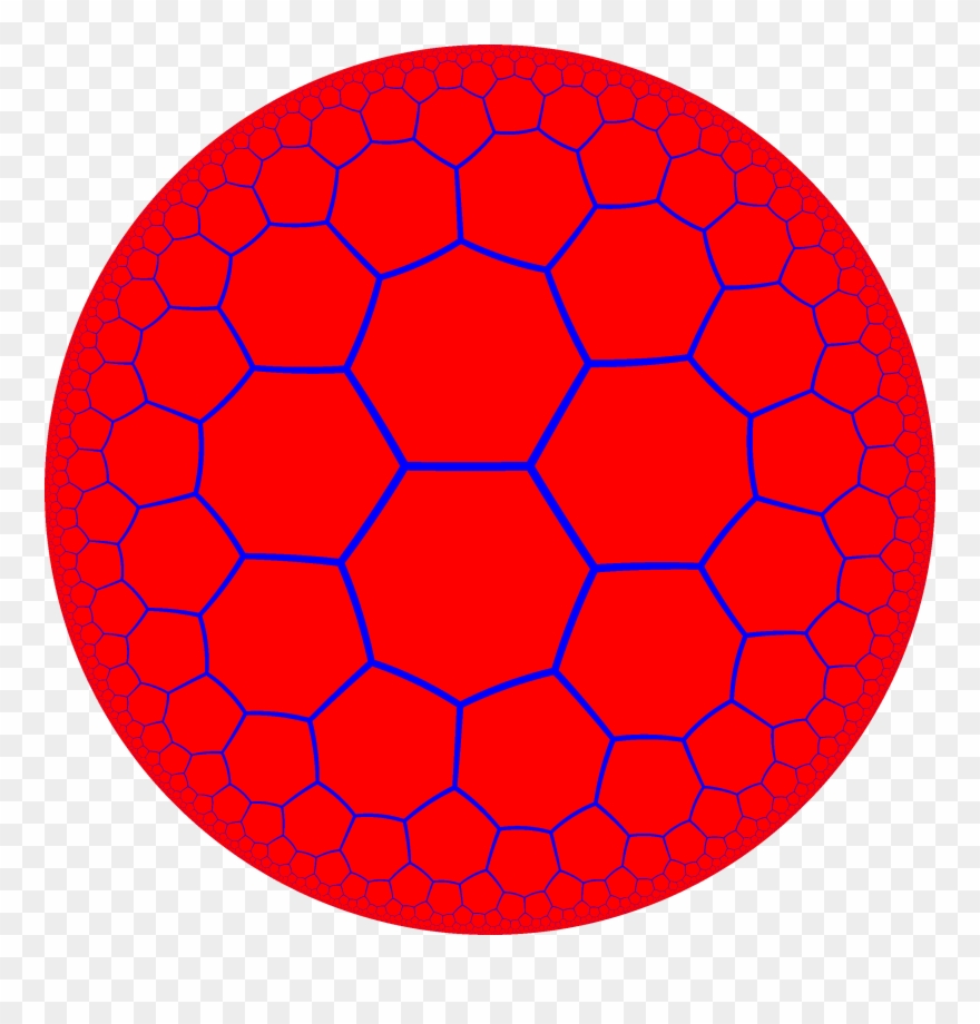 Heptagonal Tiling Of The Poincaré Disk Representing - 8 3 Hyperbolic Tiling Clipart