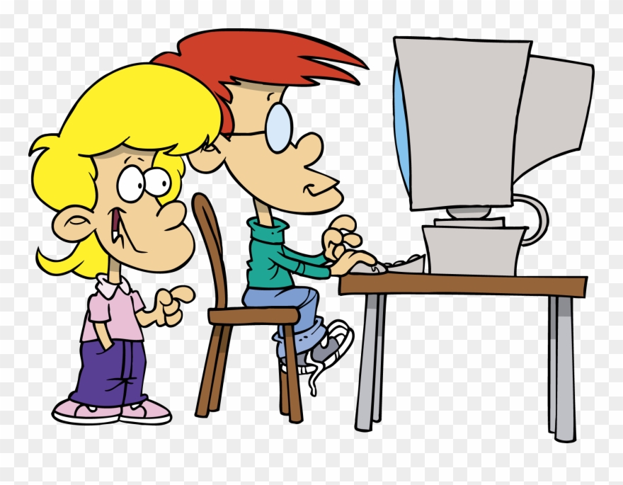 Kidz - Kids On Computer Clipart - Png Download