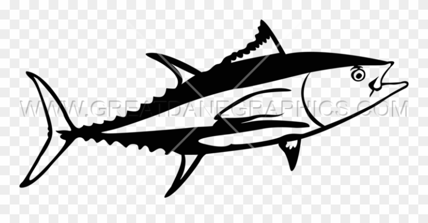 Svg Freeuse Download Clipart Fish Black And White - Tuna Clip Art - Png Download