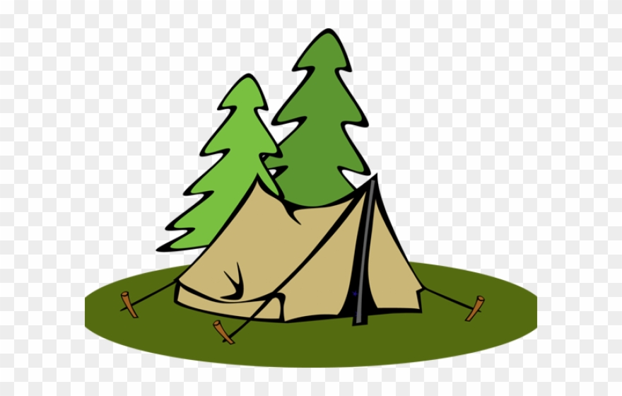 Pine Tree Clipart Transparent Background - Camping Tent Clipart - Png Download