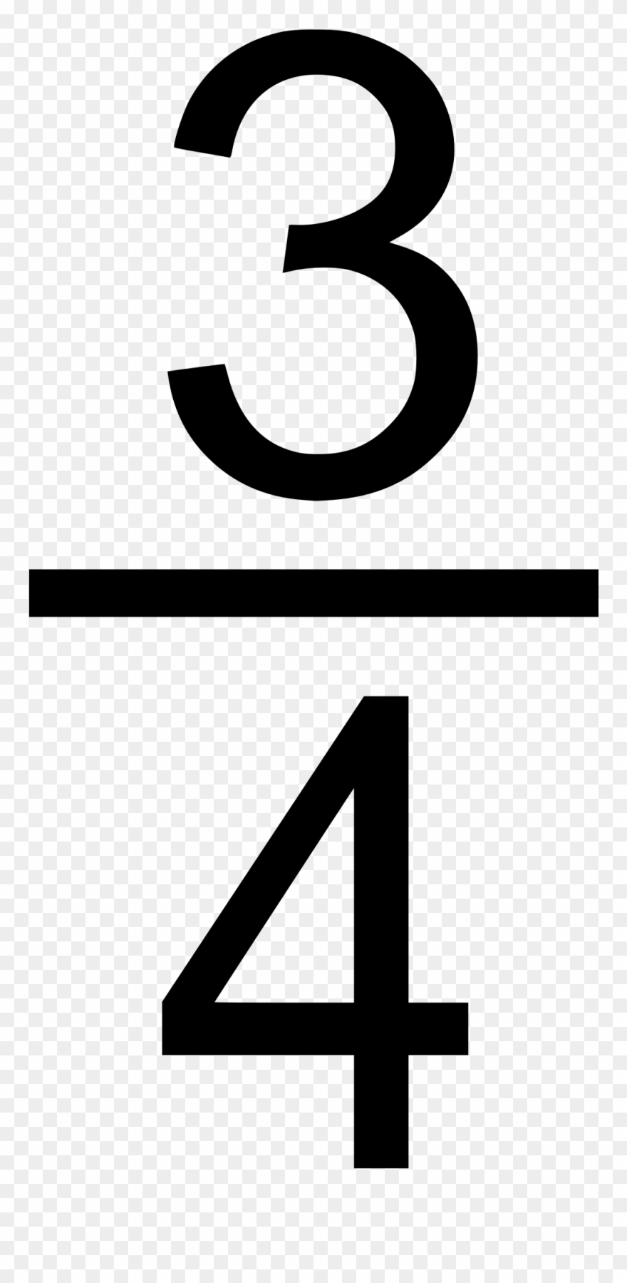 File Fraction Svg Wikimedia Commons Open - 3 4 Fraction Clipart