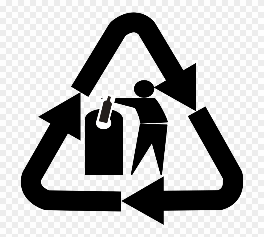 Clip Arts Related To - Simbolo De Reciclaje De Vidrio - Png Download