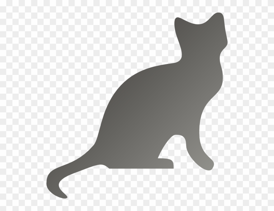 Grey Cat Silhouette Png Clipart