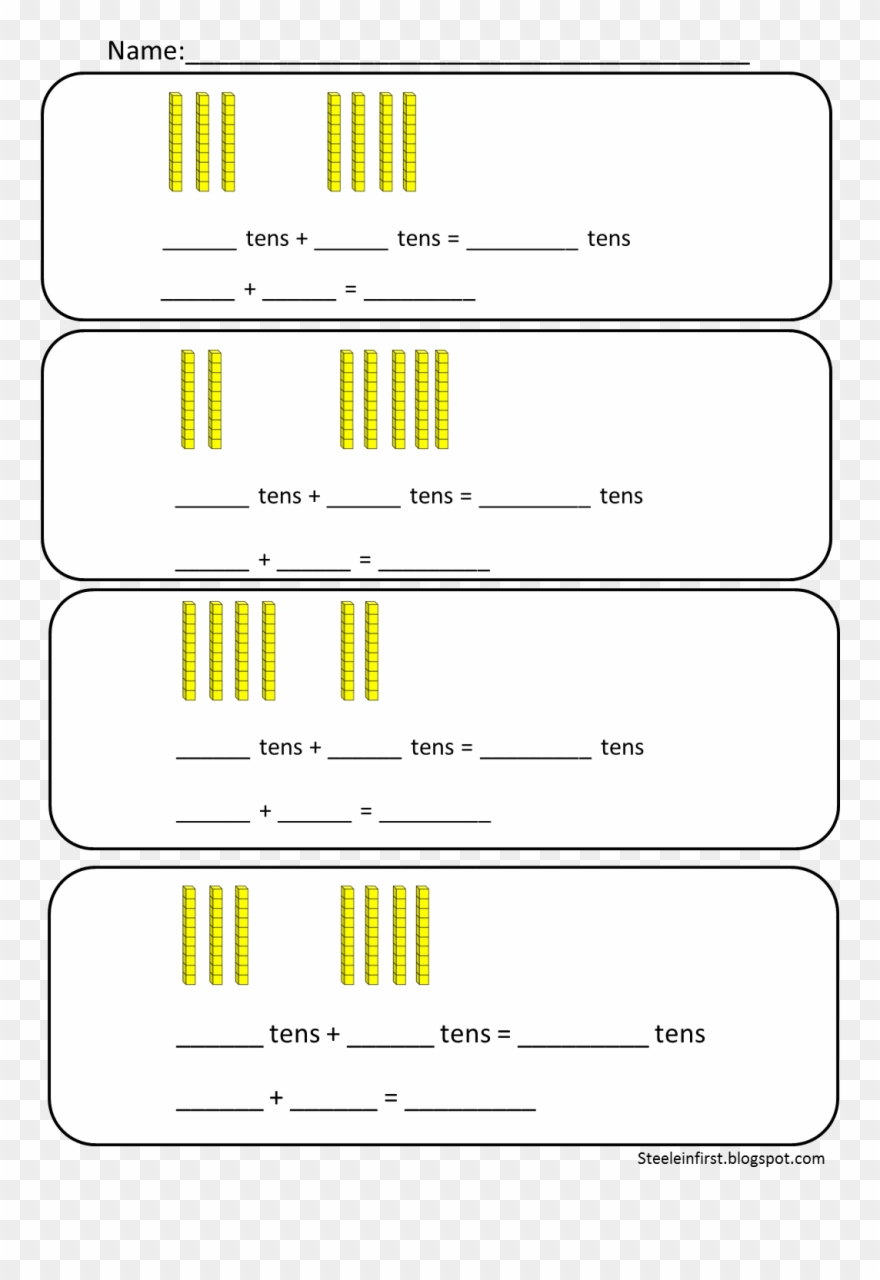 Math Worksheets Base Ten Blocks