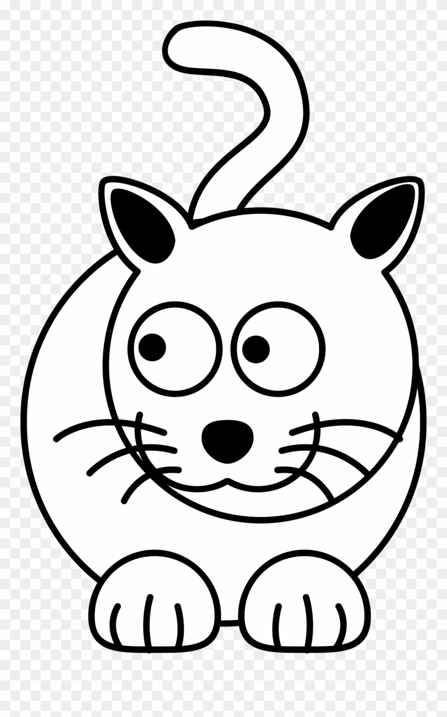 Big Image - Line Drawings Of Cat Clipart