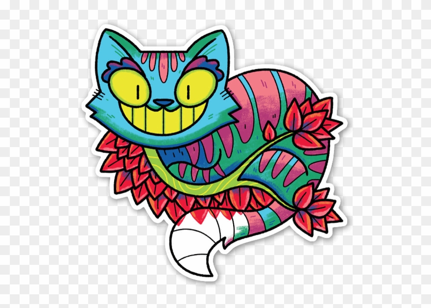 Cheshire Cat Sticker - Cat Clipart