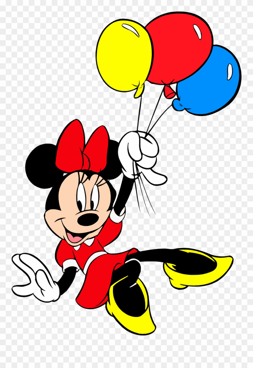 Gifs Y Fondos Pazenlatormenta - Minnie Mouse With Balloons Clipart