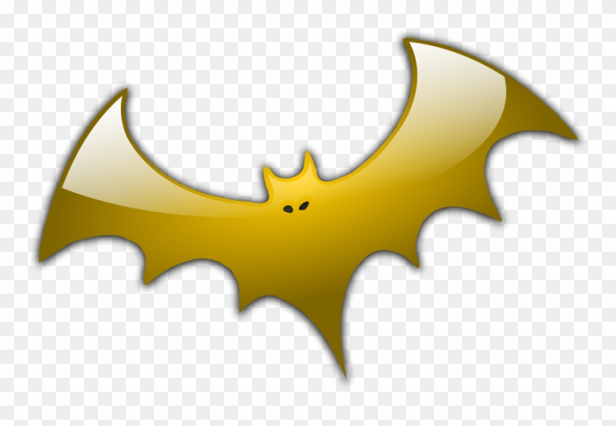 Halloween Glossy Bats 2 Svg Vector File, Vector Clip - Halloween Yellow Bats - Png Download