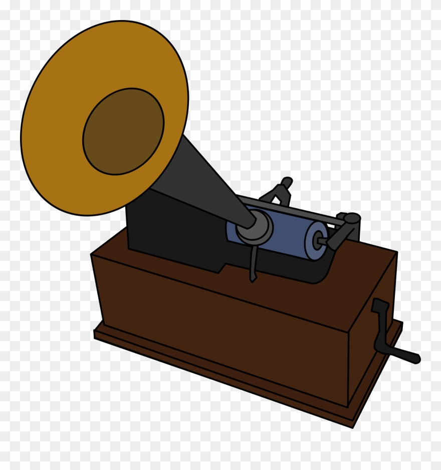 Clipart Royalty Free Library Barrel Clipart Vintage - Thomas Edison Phonograph Clipart - Png Download