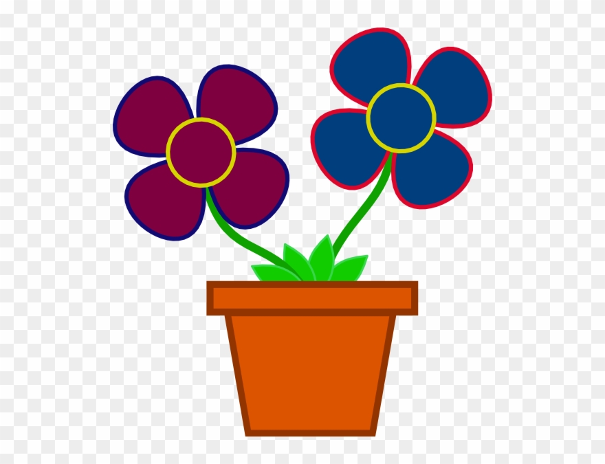 Flower 5 Png, Svg Clip Art For Web - Flower In A Pot Clipart Transparent Png