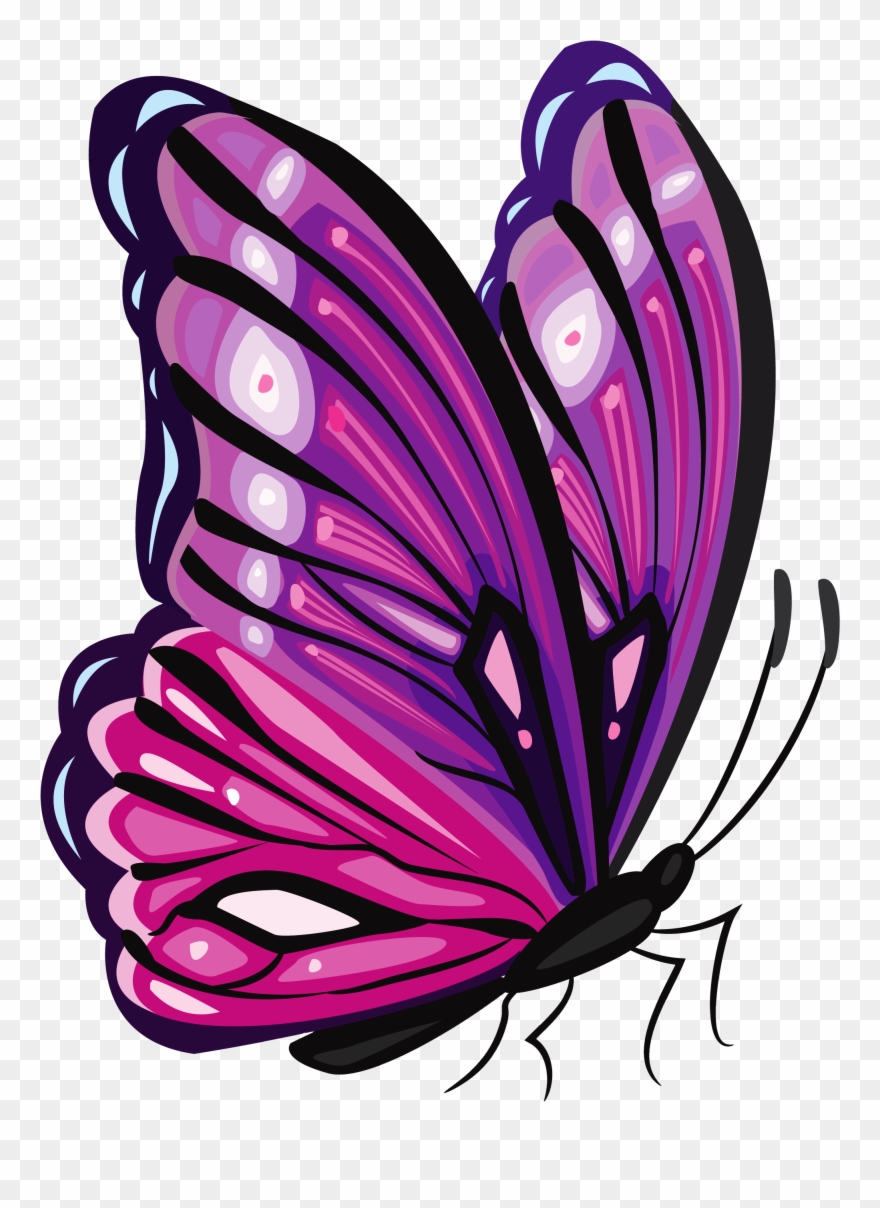 Clip Transparent Download Png Picture Gallery Yopriceville - Purple Butterfly Clip Art
