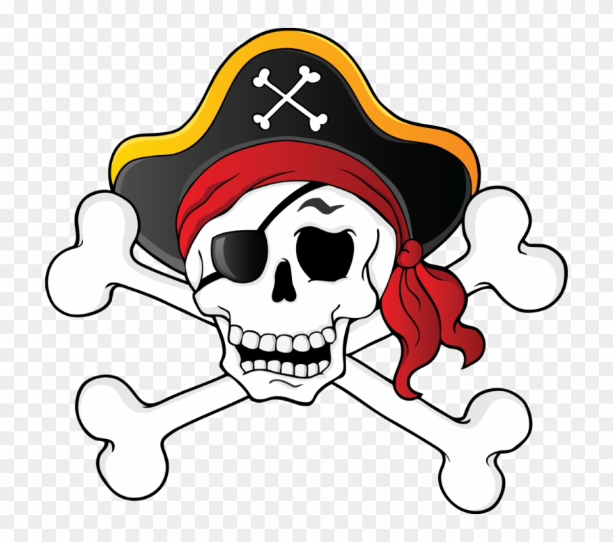 Pirate Skull And Crossbones Clipart - Png Download