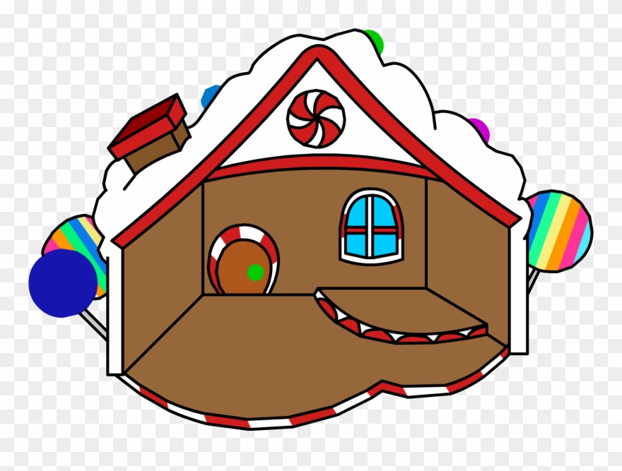 Gingerbread House - Cartoon Clipart