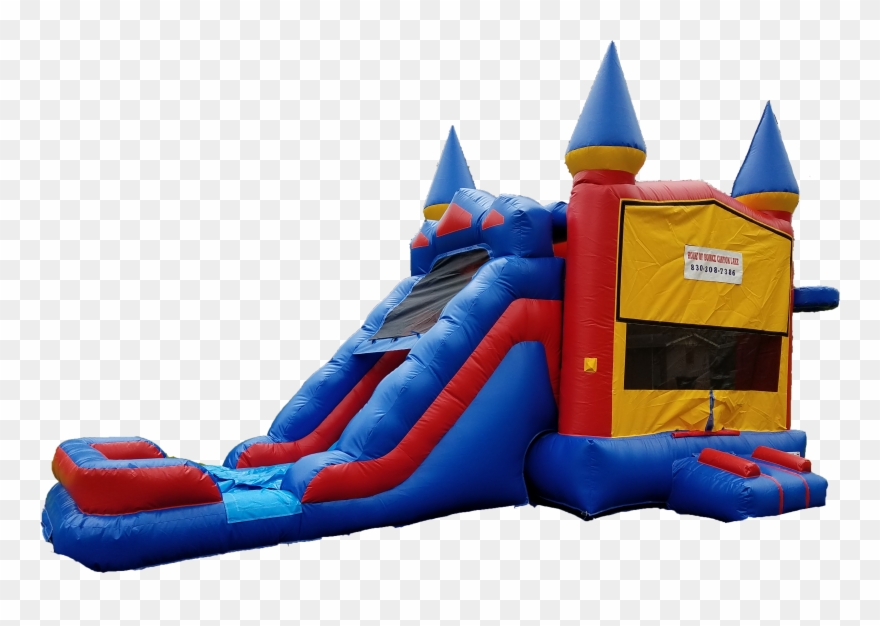 Castle Combo - Bouncy Castle Vector Transparent Clipart