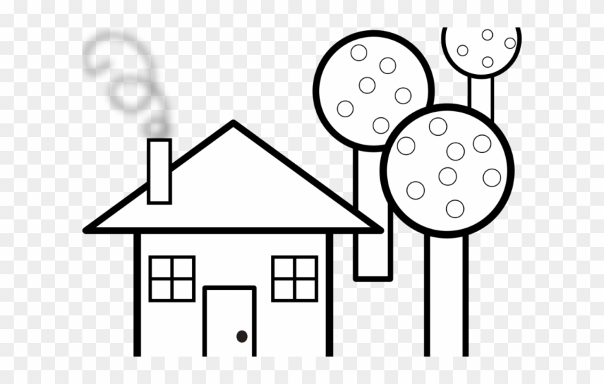 White House Clipart Small House - Shapes Clip Art Black And White - Png Download