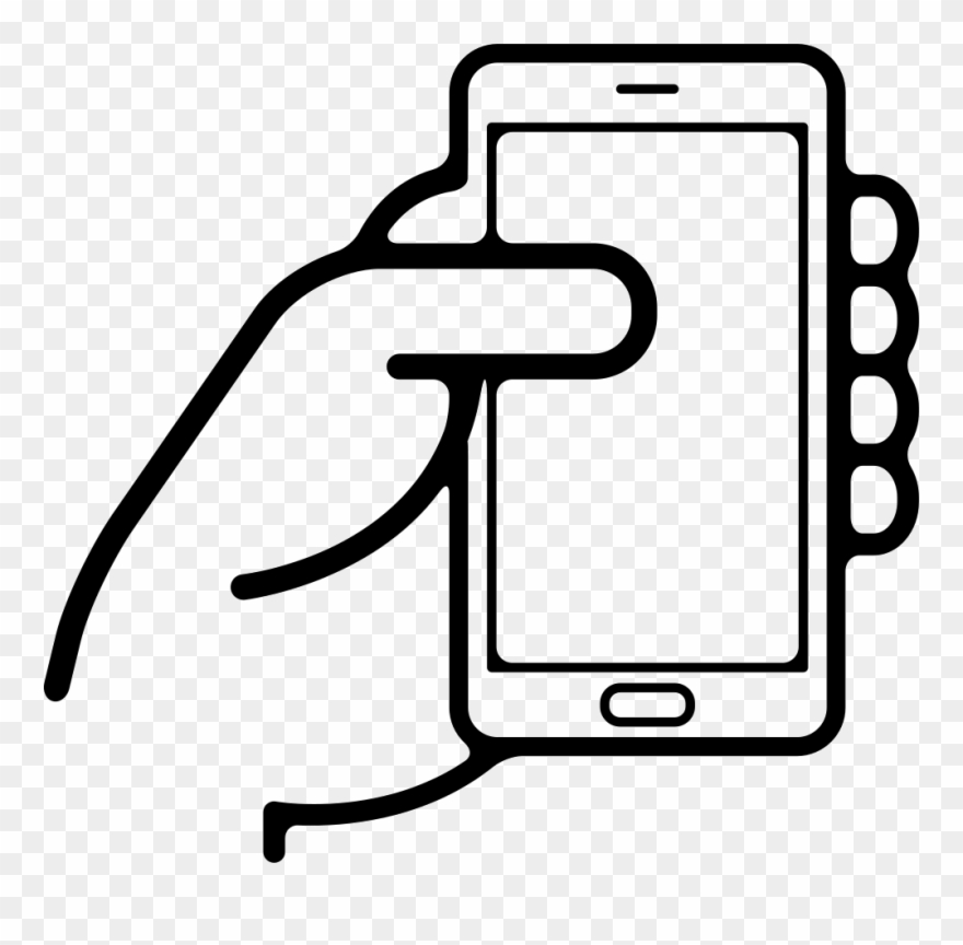 Vector Transparent A Svg Png Icon - Hand Holding Phone Icon Clipart