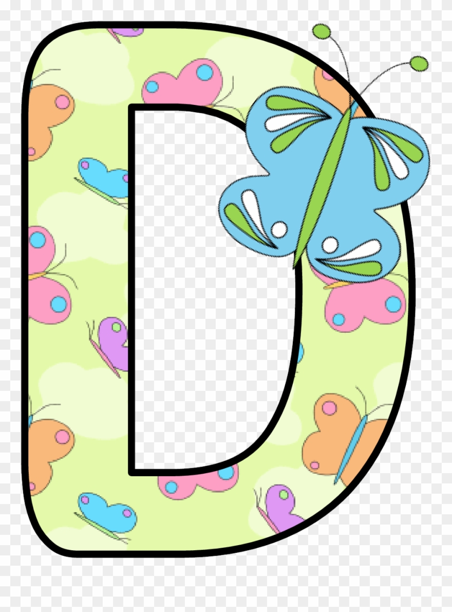 Clipart Butterfly Alphabet - Butterfly Alphabets Clipart - Png Download