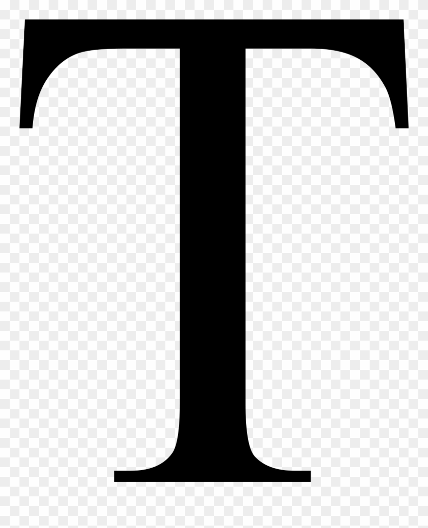 Greek Uc Tau - Letter T Transparent Background Clipart
