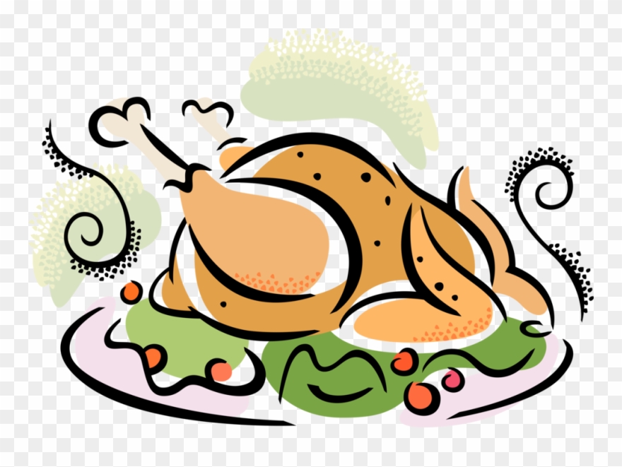 Clipart Turkey Roasted Turkey - Large Non Stick Deep Roasting Pan Turkey Tray Veg Baking - Png Download