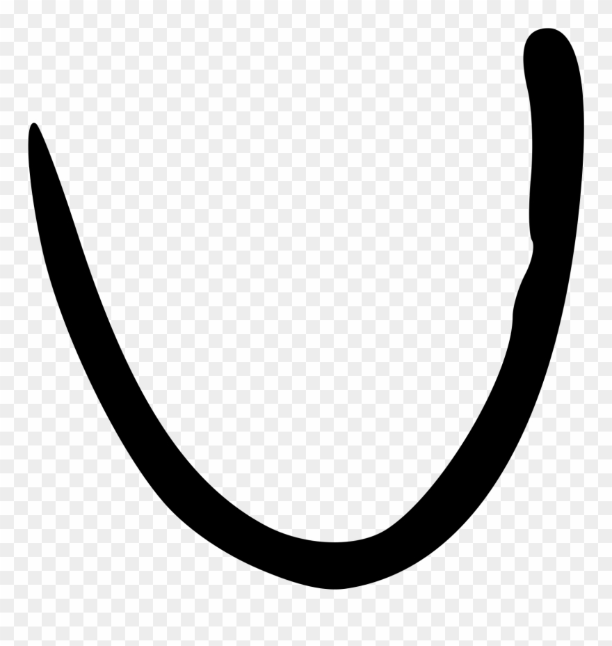 The - Black U Letter Png Clipart