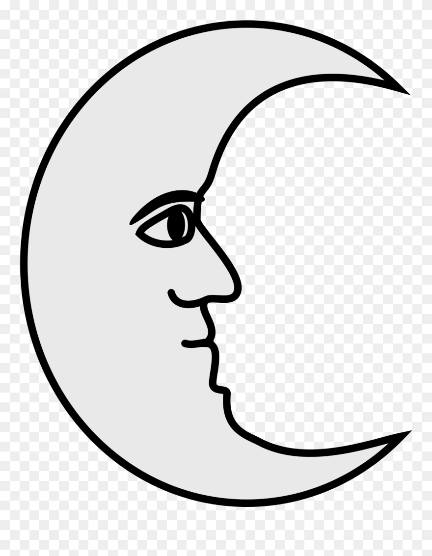 Coa Illustration Elements Planet Moon V2 - Heraldry Moon Clipart
