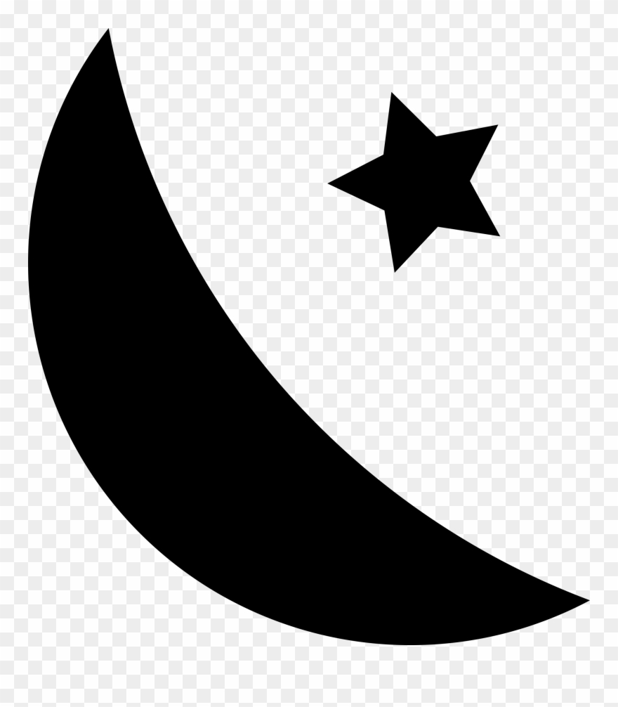Moon Clipart Star And Crescent - Clip Art - Png Download