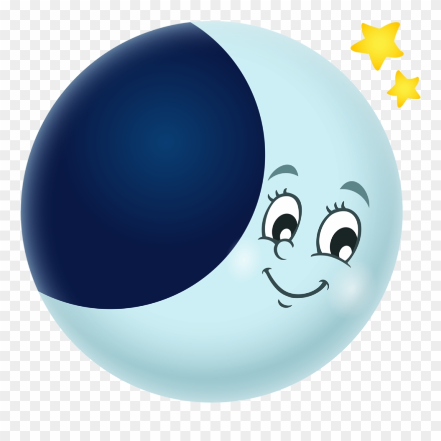 Sun Moon Stars, Emoticon, Smiley Faces, Iris, Clip - Free Smiling Moon Clipart - Png Download