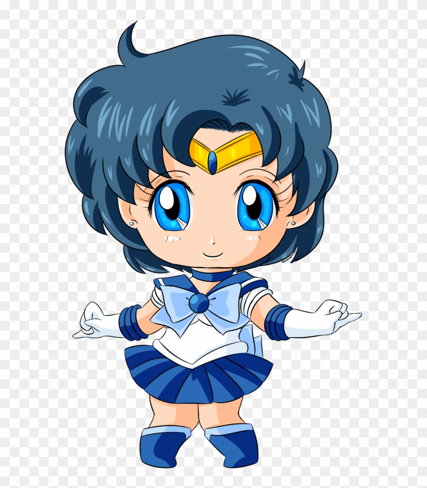 Chibi Sailor Mercury For Katie0513 By Florafox - Chibi Sailor Mercury Clipart