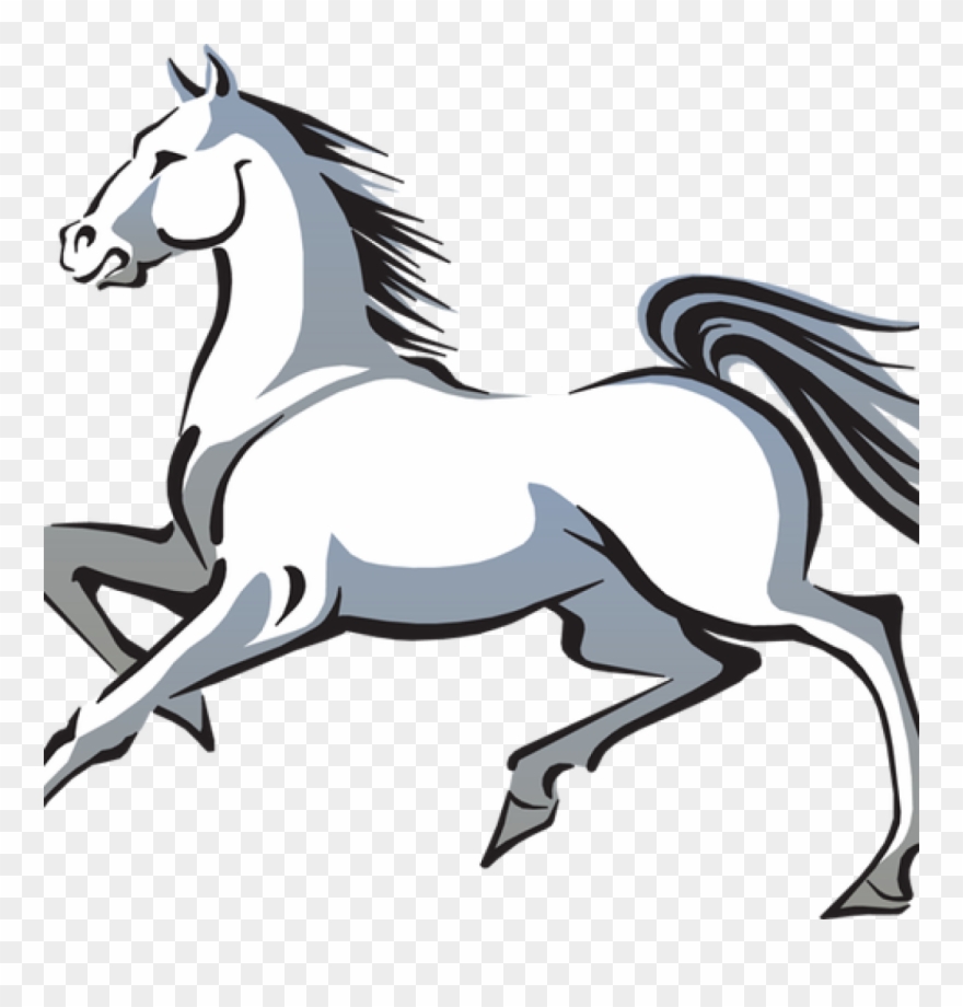 White Horse Clipart Free White Horse Clip Art And Poem - Dibujos De Caballos En Andadura - Png Download