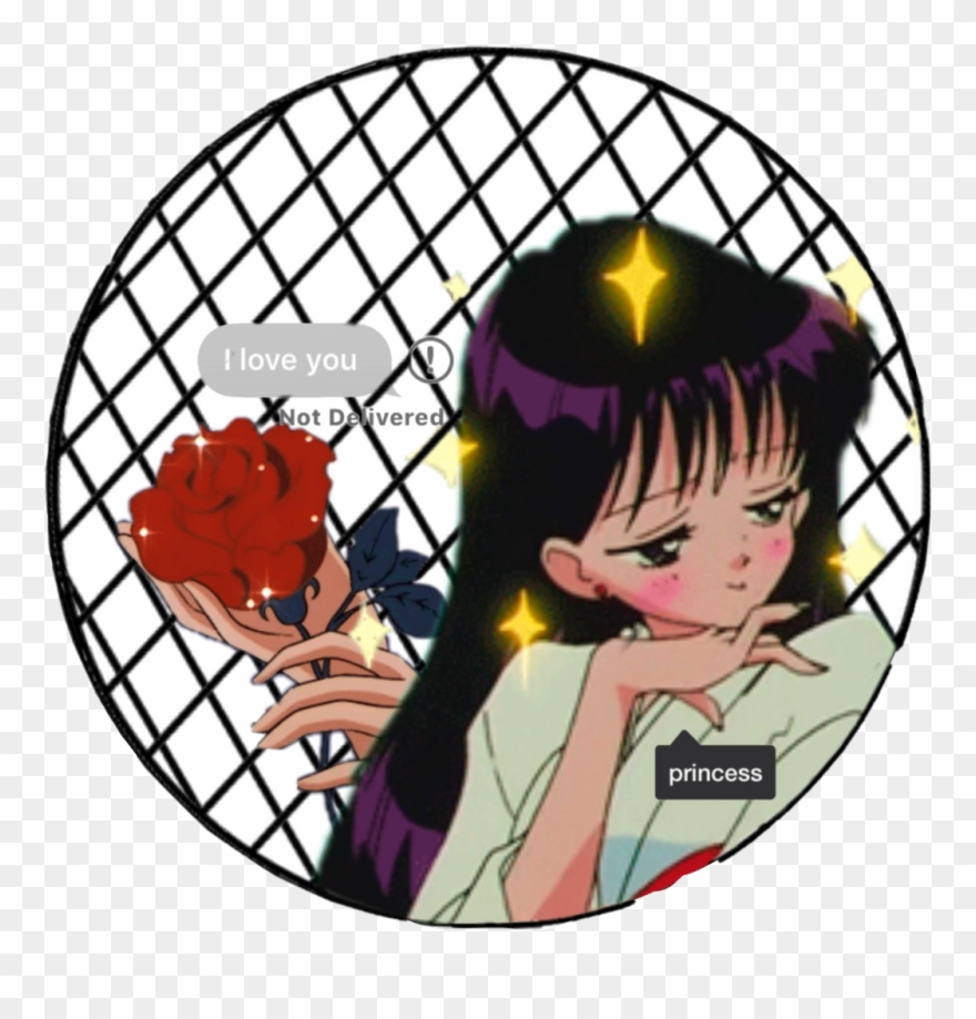 Sticker Sailormoon Sailormars Rose Textbubble Pfp Profi - Sailor Mars Clipart