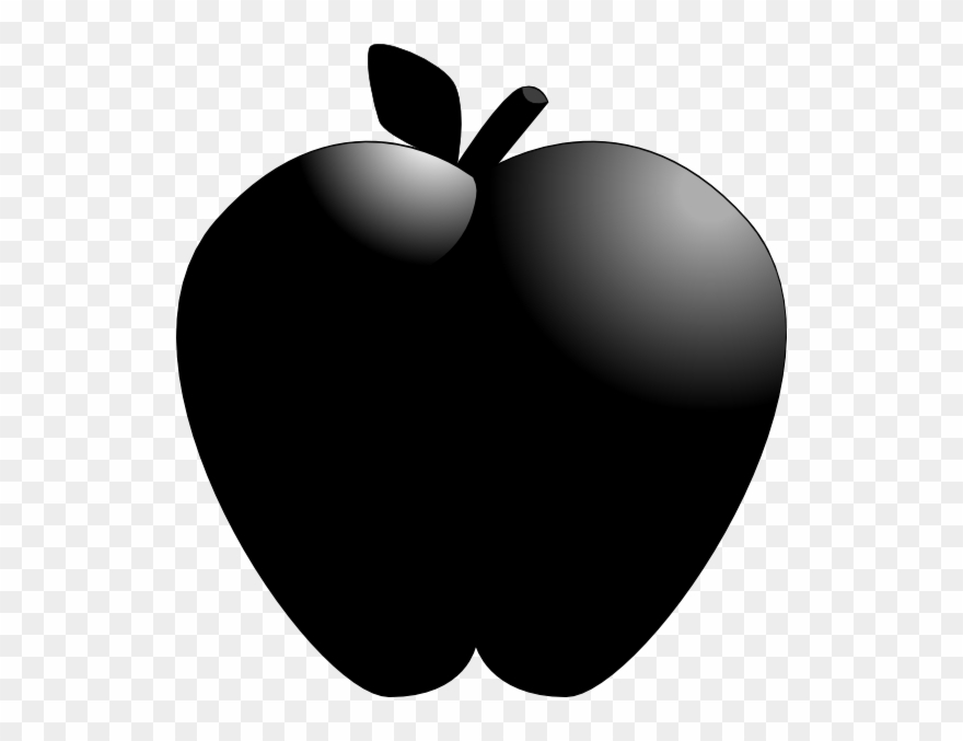 Black Apple Clip Art At Clker - Black Apple - Png Download