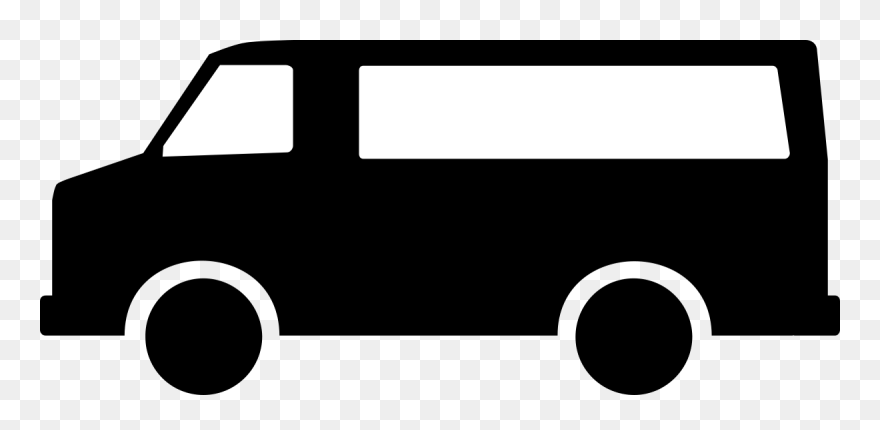 Light Commercial Van Symbol - Black Van Clipart - Png Download