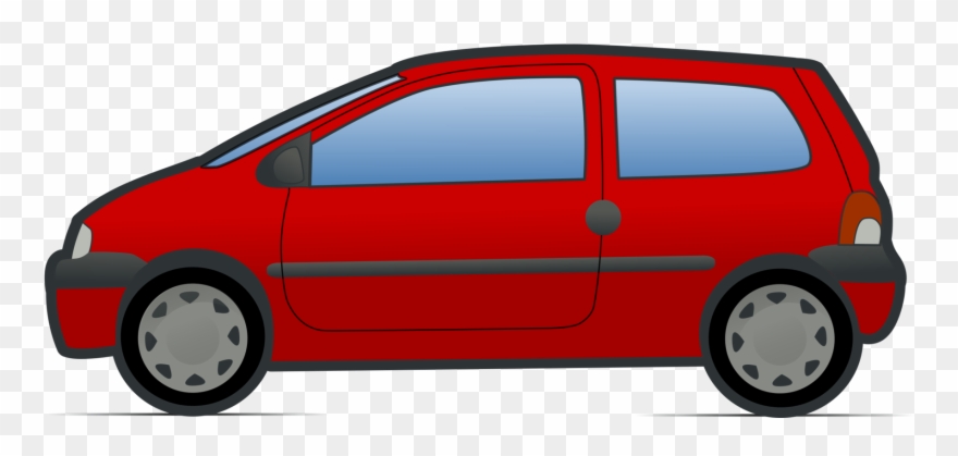 Minivan Cartoon Renault Twingo - Clip Art Mini Van - Png Download